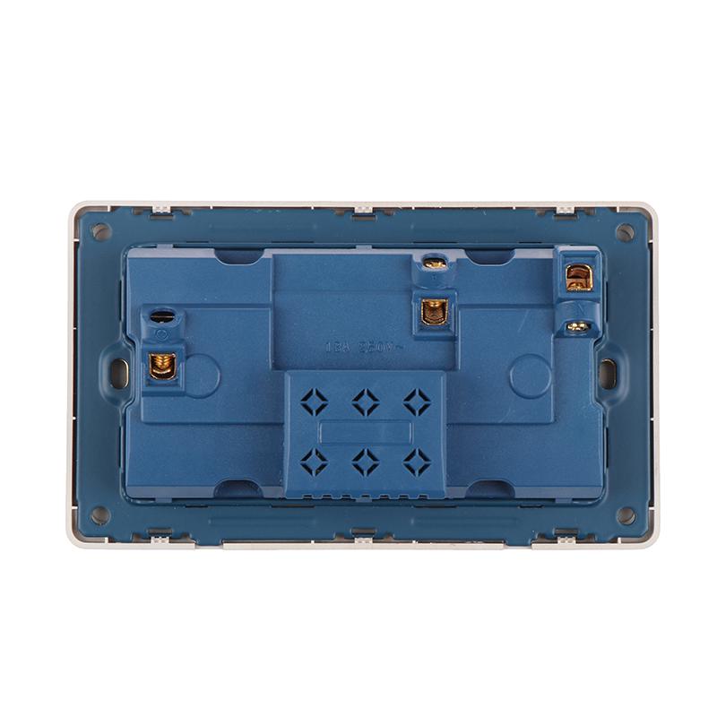 Veggstrømkontakt Universal 5 Hull 2.1A Dobbel USB-laderport Kontakt