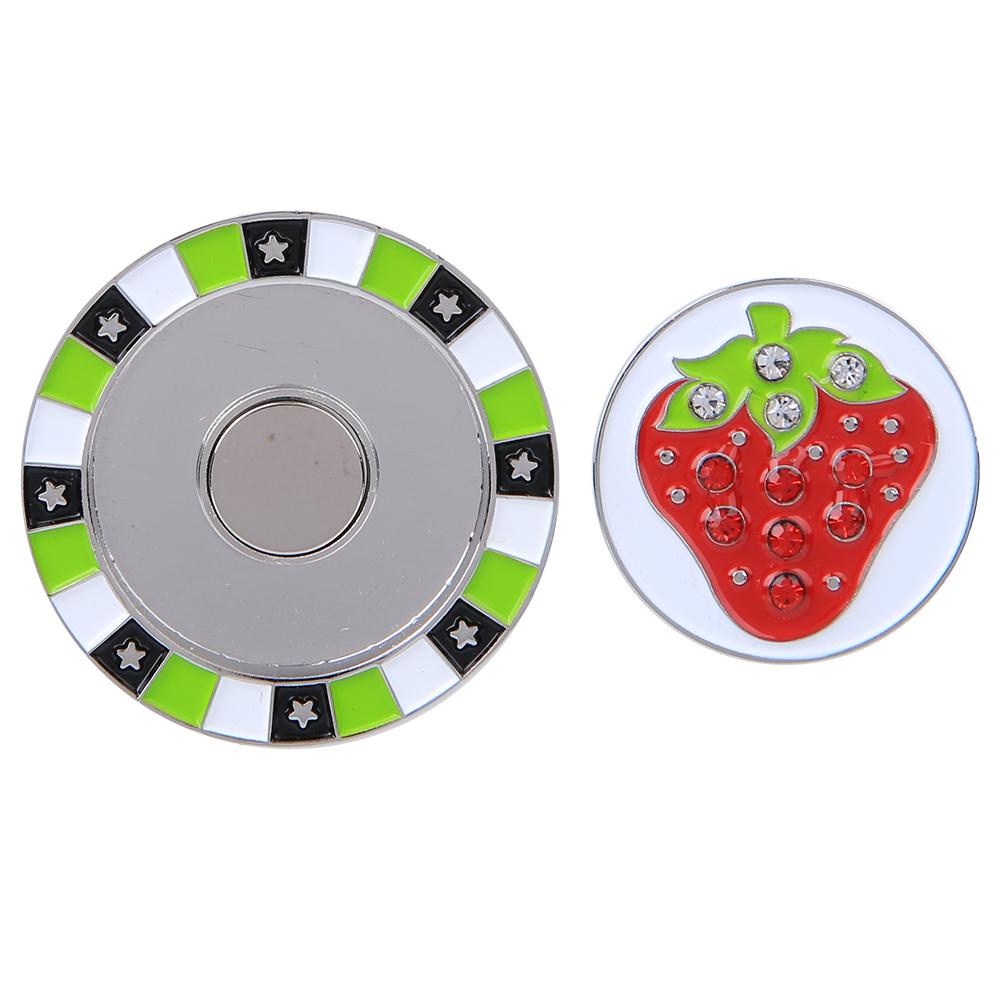 Zinc Alloy Compact Golf Ball Marker Magnetic Hat Clip Lightweight Cap Clamp Gift Supplies