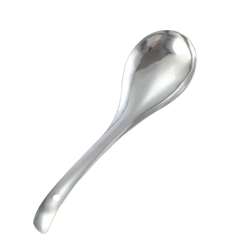 Large Stainless Steel Soup Ladle & Serving Spoon for Rice, Porridge, and Kitchen Use