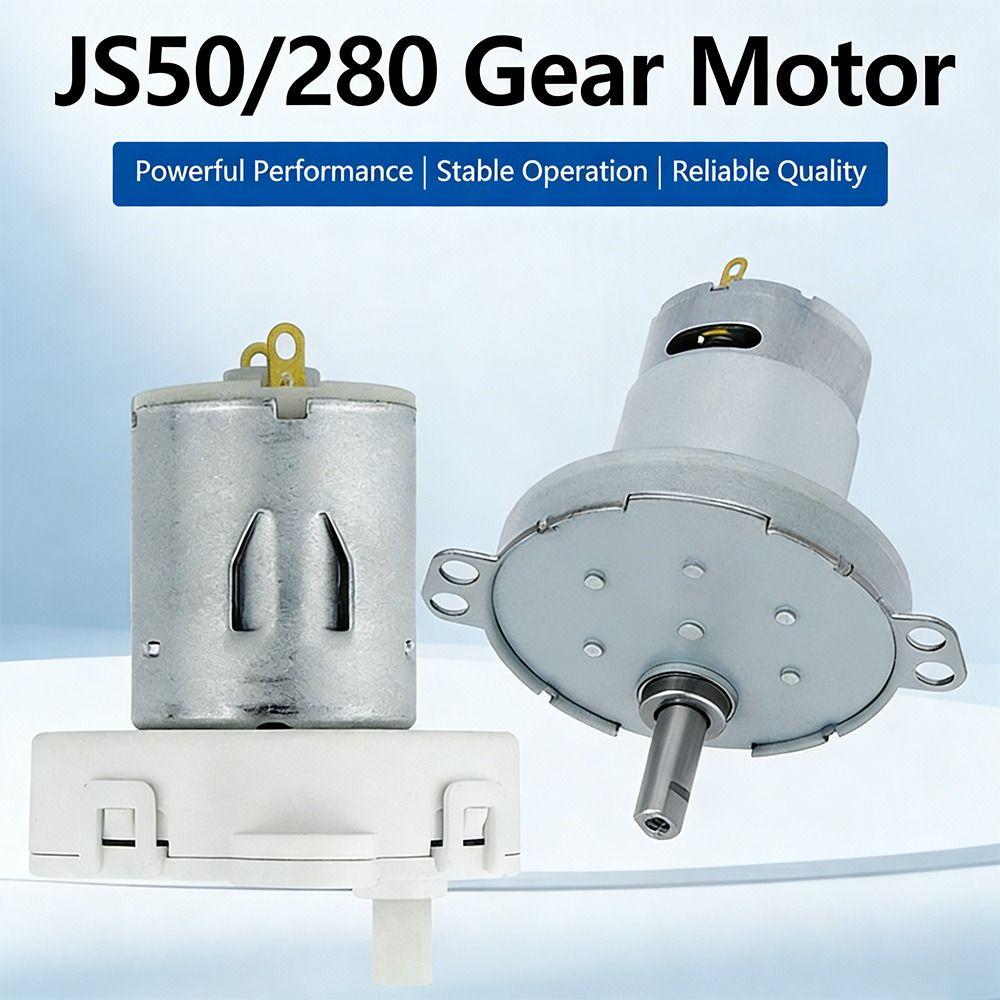 JS50/280 Type Micro Reduction Motor Compact Size Efficient Performance DC Geared Motor Slow Speed Deceleration Gear Motor