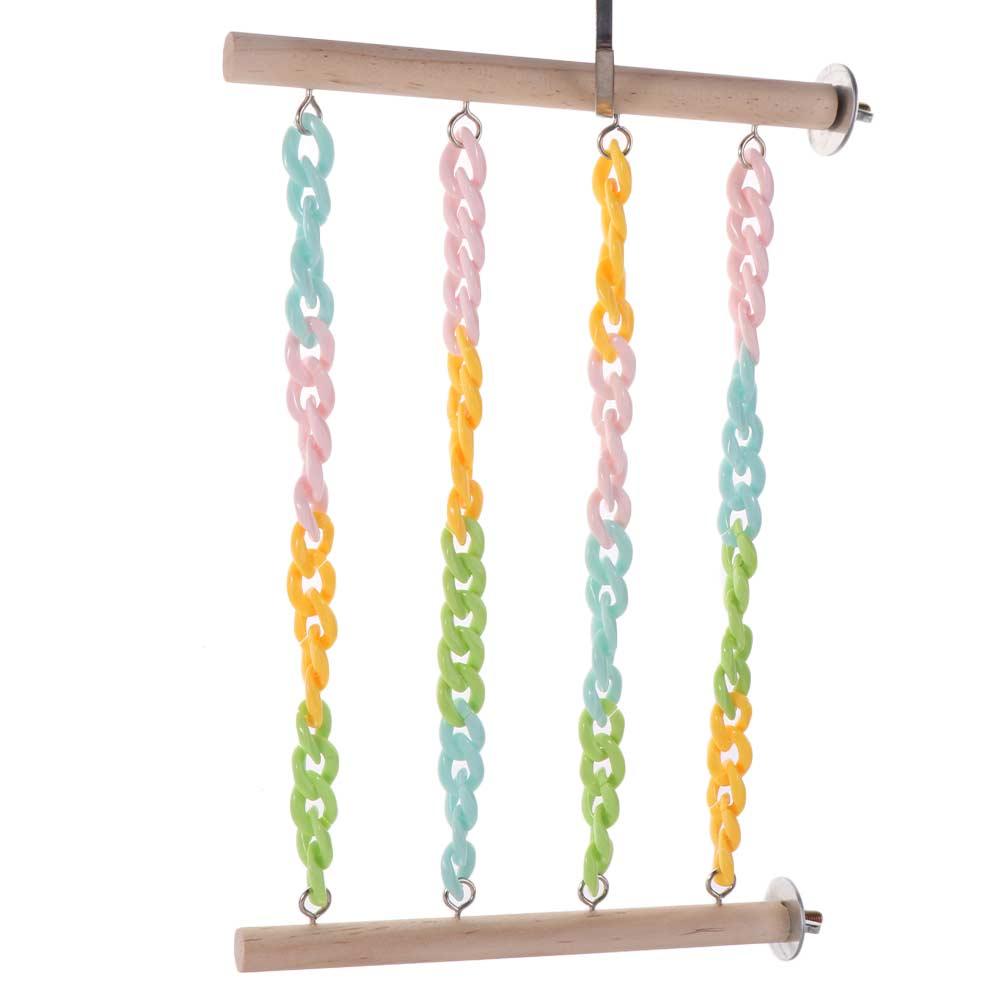 Wobble-Free Mice Rope Swing Stand Chew-Proof Cage Hanging Toys  Pet Interactive