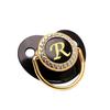 Cross-Border Baby Pacifier with 26 Black Diamond Letters