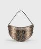 Yunse Half Moon Studded Shoulder Bag (Snake)