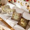 Golden Ramadan Decoration Cushions Pillowcase Polyester Cushion Cover Throw Pillow Pillowcover Home Car Sofa Decor