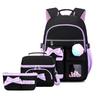 New 3pcs Lightweight Portable Primary School Bags Cute Cartoon Bow Book Bags for Grades 1-6 Large Capacity Pupil Double Shoulder Bag Student Backpacks