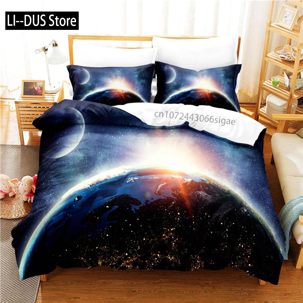 

Comforter Night Sky Bedding Set 3D Bedding Digital Printing Queen Size Bedding Set Fashion Design Comforter (quilt)-EU Single(135*200cm)3pcs
