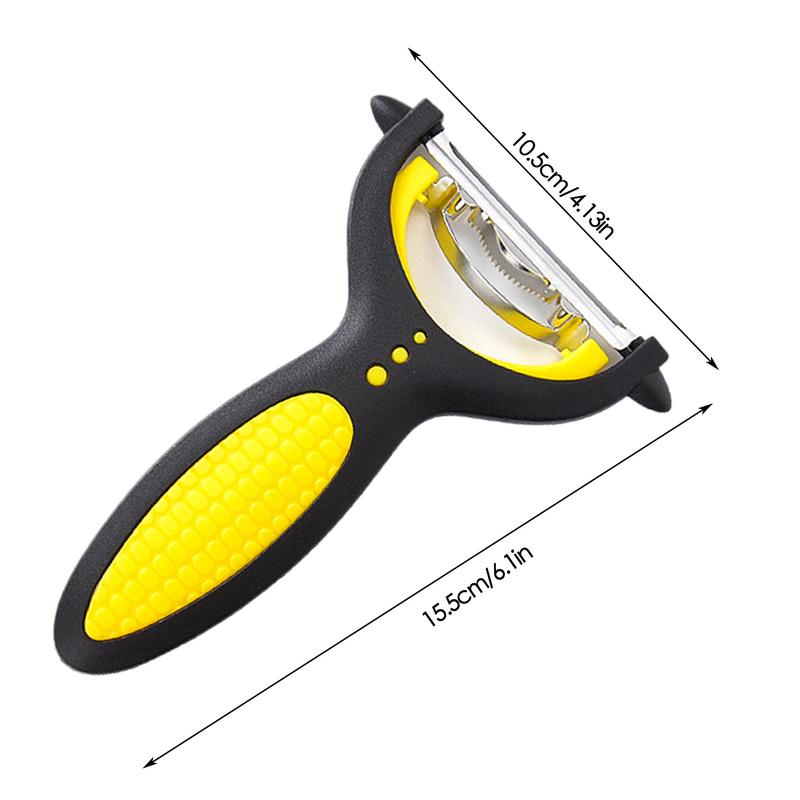 Stainless Steel Corn Stripper 2 In 1 Stainless Steel Veggie Fruit Peeler Non-Slip Handle Cutter Kernels Removes Corn Kernels