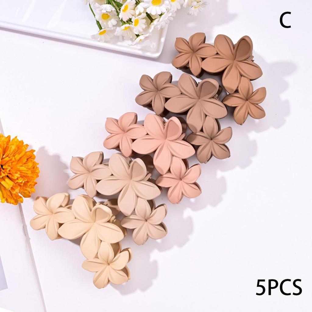 Frosted Mini Hair Claw Clips 2-Pack - Small Shark Hair Accessories for High Ponytails