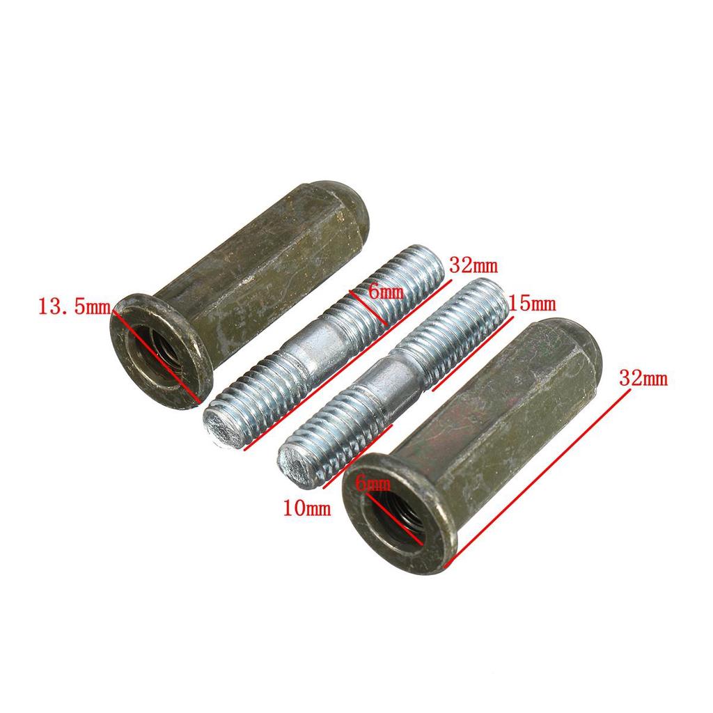 Exhaust Stud Set Nuts Bolts 6mm for 110cc 125cc 140cc 160cc 200cc Pit Bike Exhaust Stud Set Nuts Bolts 6mm for 110cc 125cc 140cc 160cc 200cc Pit Bike