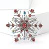 Fashion Rhinestone Snowflake Brooches for Women Clothing Coat Jewelry Accessories Gifts