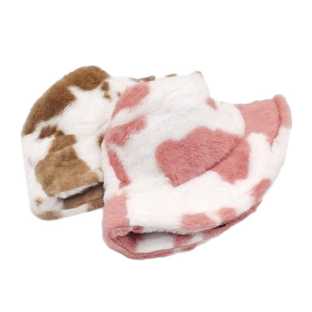 Cow Stripe Bucket Hat Soft Panama Hat Outdoor Fisherman Cap  Men Women