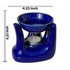Ceramic Hand Type Aroma Diffuser Oil Burner with Relaxing Oil 10ml (Blue)