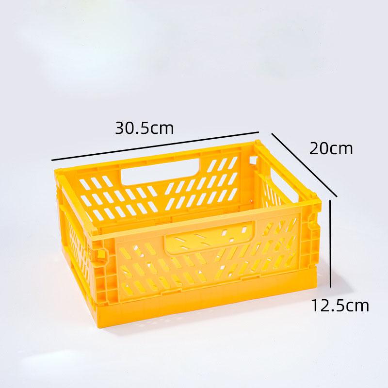 1-3pcs Plastic Foldable Storage Crate Folding Box Basket Stackable Boxes Organizer Portable