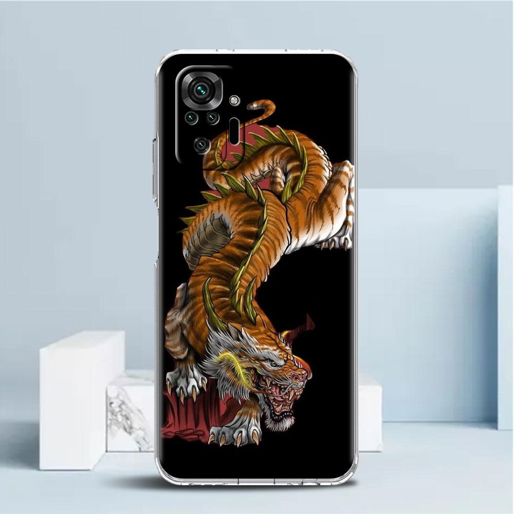 

Чехол Tiger Animal для Xiaomi Redmi Note 11 Pro 10 9 9S 8 8T 7 9A 9C 9T 10 10C K40 прозрачный мягкий чехол для телефона TPU Redmi K40