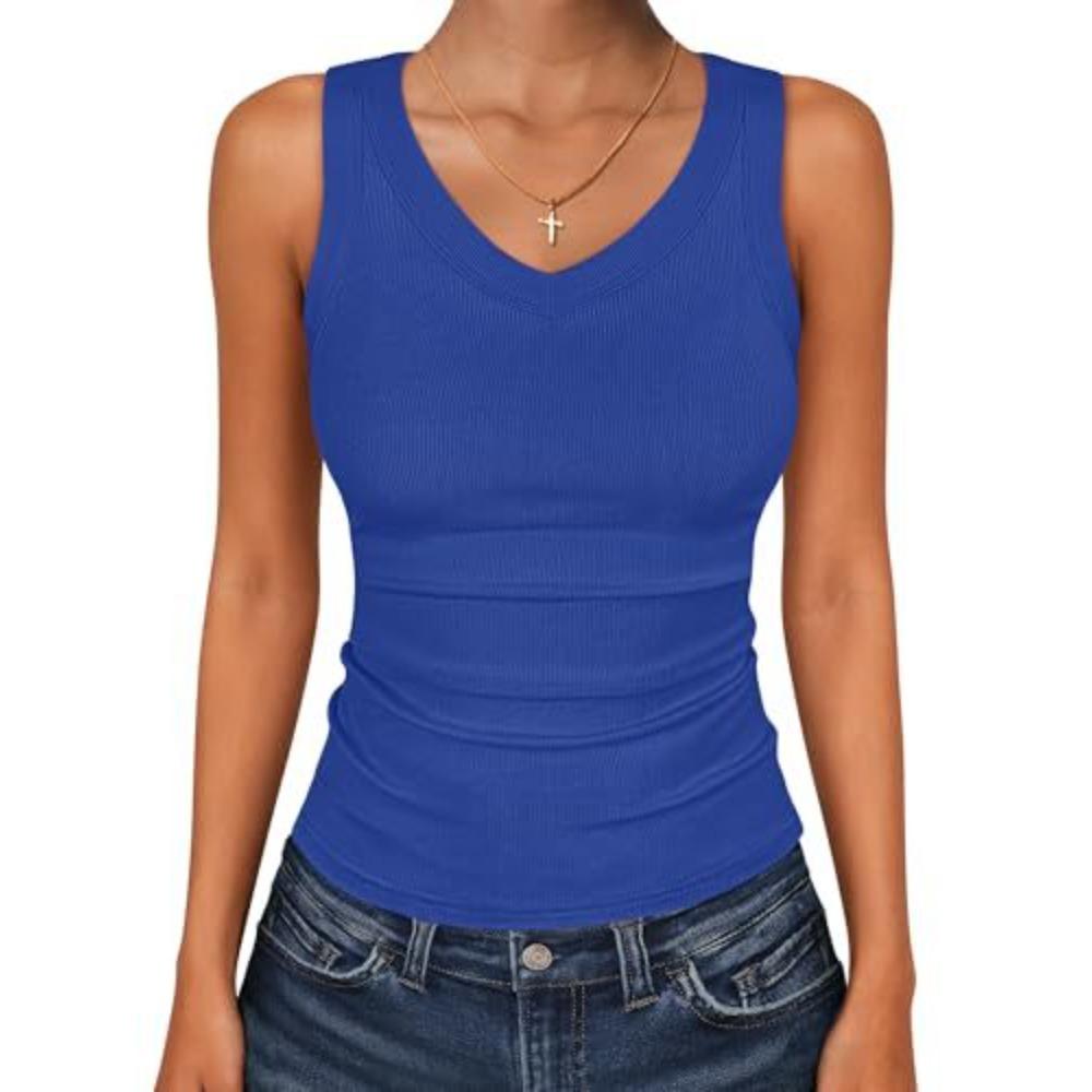 1-3 Stück Damen Geripptes Träger-Cami-Top, Eng anliegende Ärmellose Weste, Sommer-Trainings-Tanktop für Sport & Tägliche Kleidung