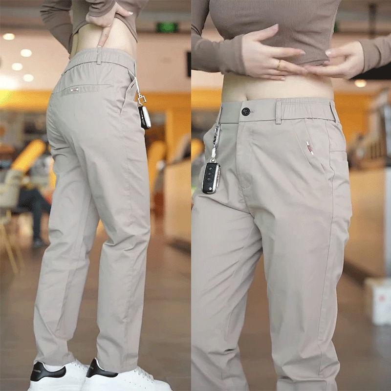 Summer 2025 Women's Breathable Straight Leg Slim Fit Business Casual Pants - Versatile Couple's Trousers