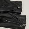 EMPORIO ARMANI BNB04P B2P20 Black Leather Switch Rider's Stand Jacket Jacket 40 blackUsed