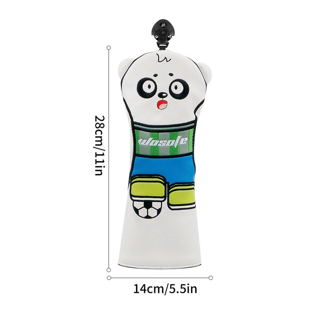 Cute Golf Headcover Golf Club Head Cover For Driver Fairway Hybrid Putter PU Leather Protector Wood Covers Golf Accessories