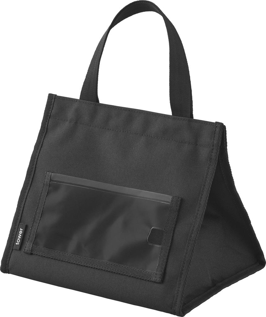 Yamazaki Lunch Bag with Smartphone W25 x D19 x Tower brand insulated lunch bag with mesh pocket and smartphone storage pocket Item number Holder,