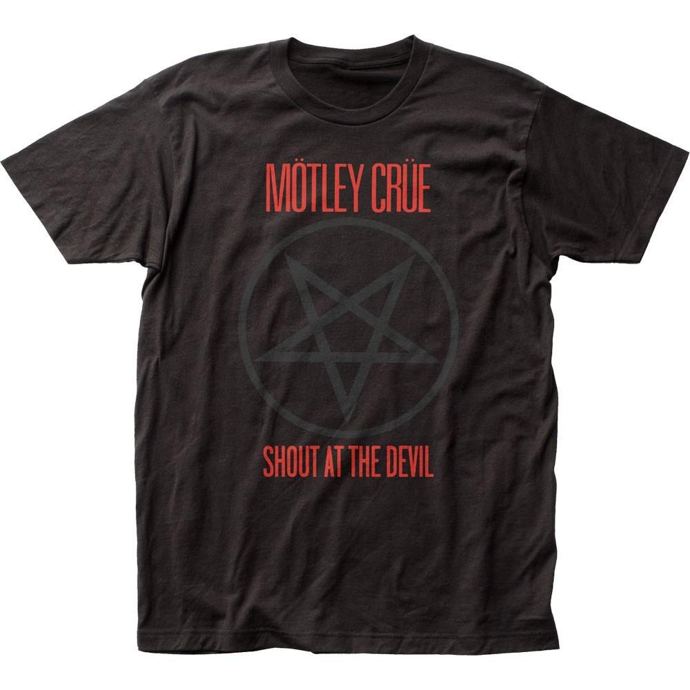 Motley Crue Shout At The Devil Mens T Shirt Music Classic Rock Band Tee Black Unisex T-Shirt XXXL