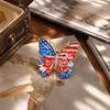 Butterfly Shaped Commemorative Pin Featuring Floral and Striped Pattern with Star Accents for 250th Anniversary Celebration of United States