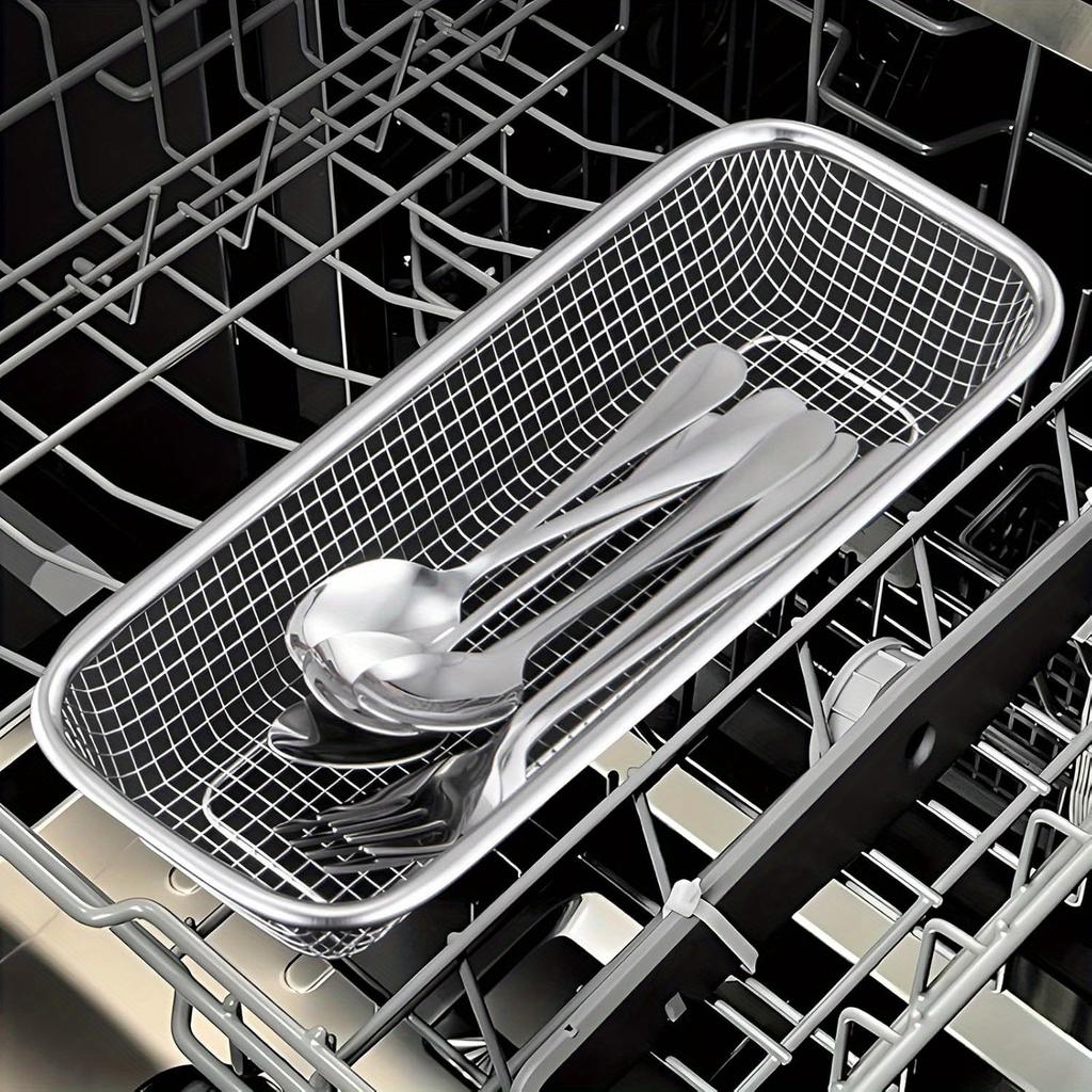 2pcs Kitchen Storage Rack - Compact Dishware and Utensil Stand with Drainage Basket