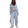 Spring New Women Vertical Stripe Shirt + Drawstring Pants Two Piece Set, Casual Striped Outfit Suits For Women