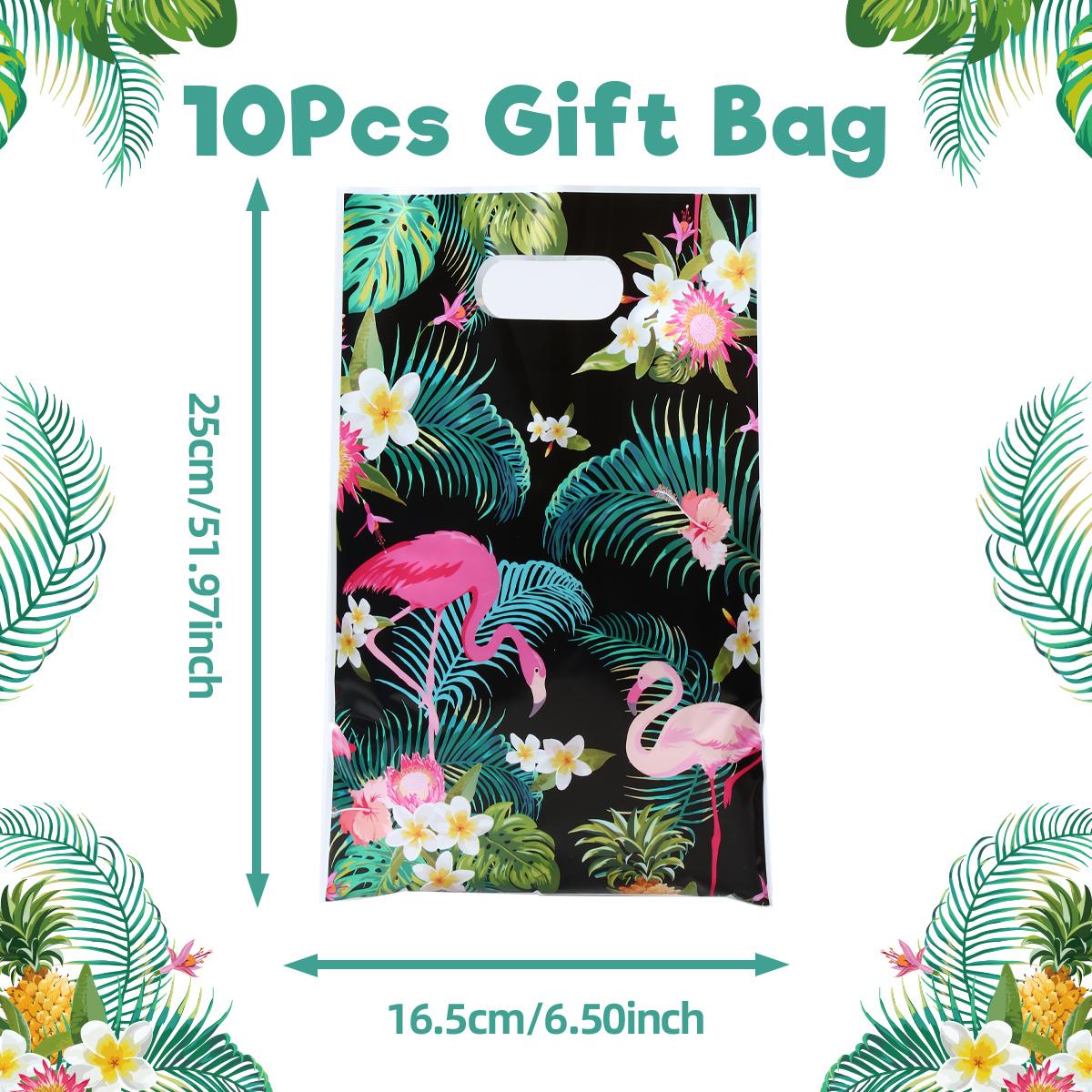 

Hawaiian Candy Gift Bags Flamingo Biscuit Packing Bags Hawaiian Birthday Party Decor Kids Wedding Birthday Party Favors Supplies 10
