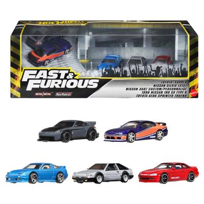 Hot Wheels Premium Velozes Furiosos Tokyo Drift Conjunto de 5 Veículos Mini Idades 3 e JFL99 & Brinquedo, Carros, Acima, Multiuso,