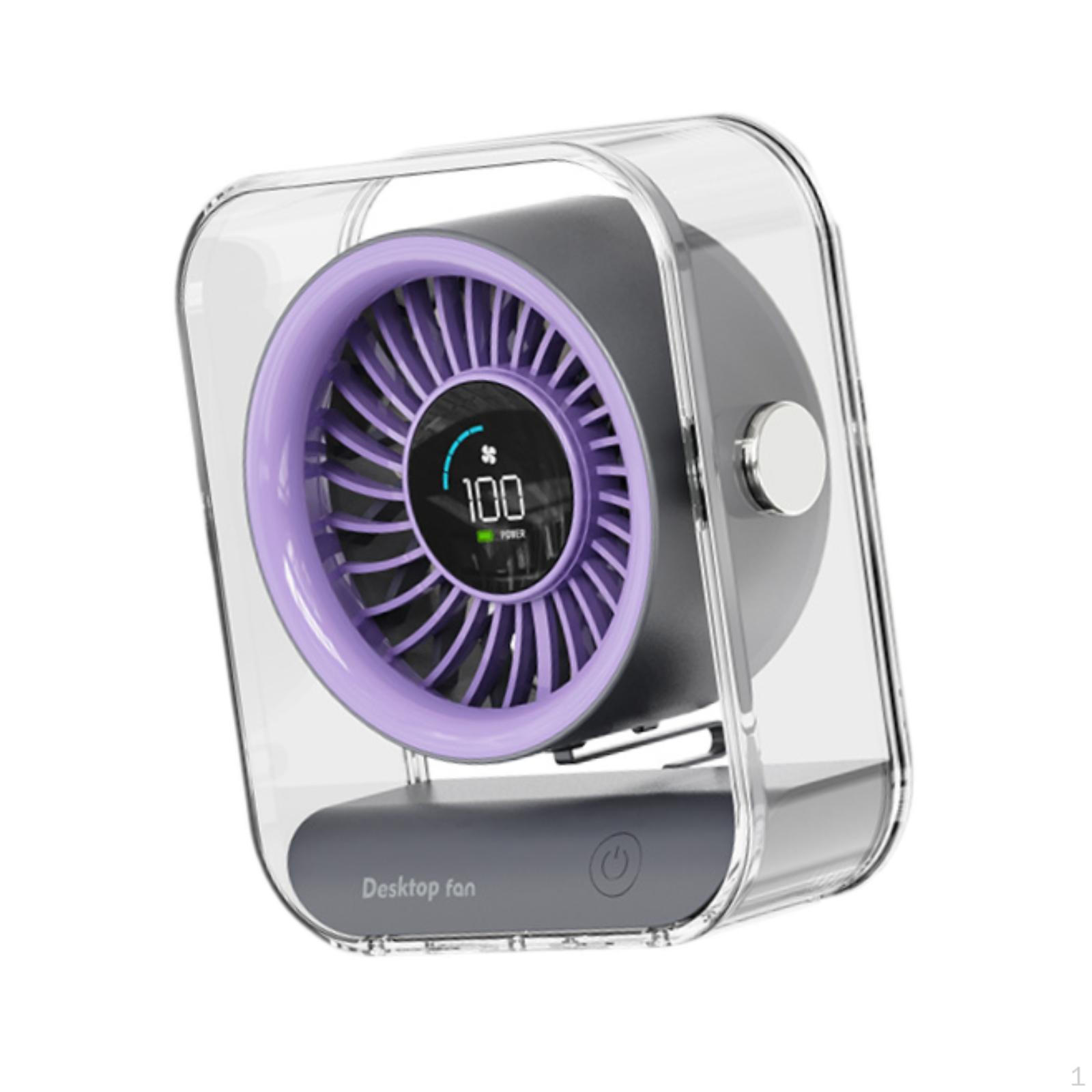 

Персональний настільний вентилятор міні-настільний легкий 100 передач регульований портативний тихий для гуртожитку настільний фіолетовий