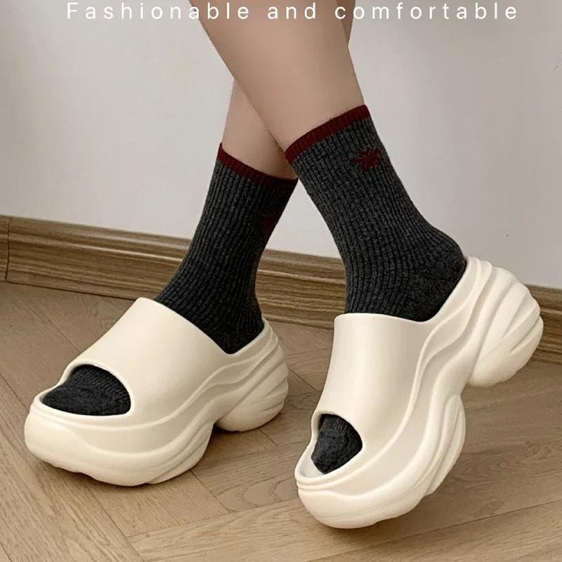Fashion Women's Fashion Chunky Platform Slippers Summer 2025 Non Slip Wedges Sandals Woman Outdoor Thick Bottom Eva Slippers for Women