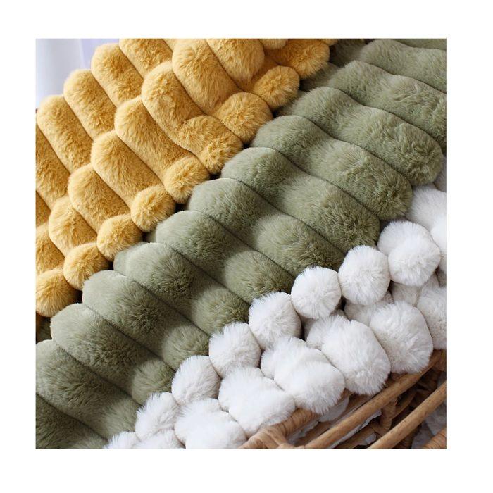 Coussin a poil 40 x 40 cm cottele jaune