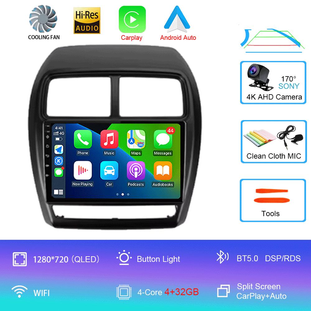 For Mitsubishi ASX 1 2016 2017 2018 2019 2020 - 2022 Android 14 Car Radio Player DSP Carplay 8G 256G Stereo No 2 Din DVD Screen