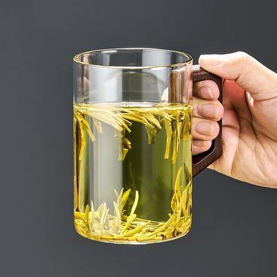 Gianxi Tea Cup High Borosilicate Glass Cup For Green Tea  Heatproof And Insulated  With Handle For Drinking Tea