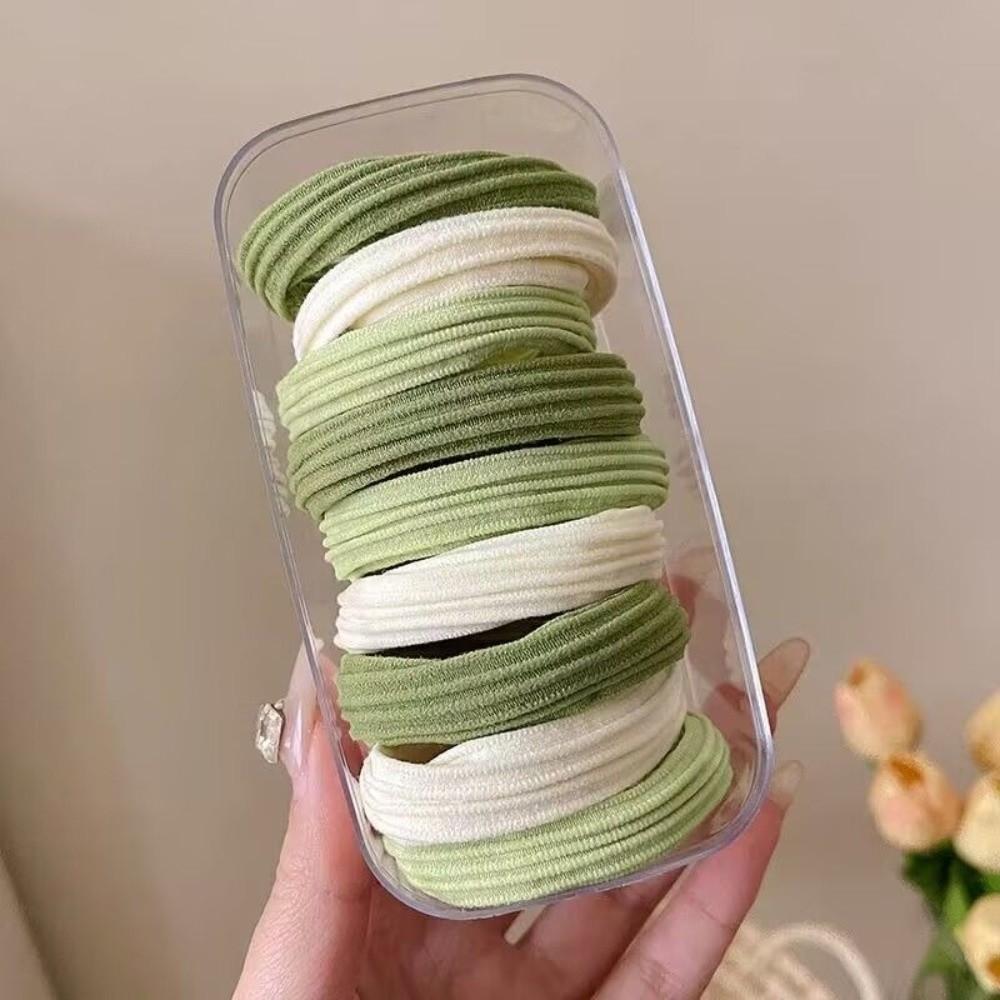 10Pcs Thick Multi Color Ponytail Holders Soft Stretchy Elastic Hair Bands Headband Girls
