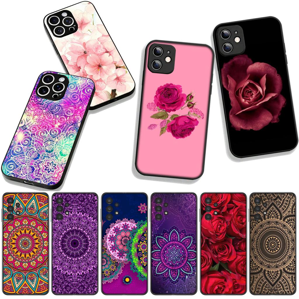 Hülle für Xiaomi Redmi 15 A5 9A 9T 10A 10C 9C NFC 15C Note 11 9 10 Pro 8T 4G 5G Handyhülle Florales Paisley Rose Blume Mandala