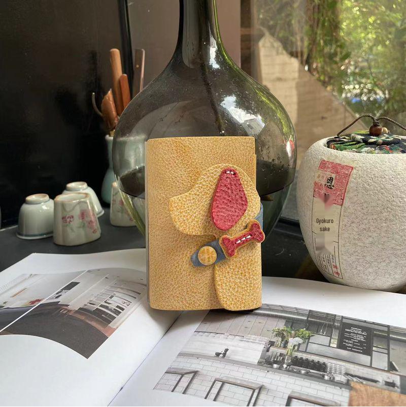 Handmade Vegetable-Tanned Leather Dog Notebook