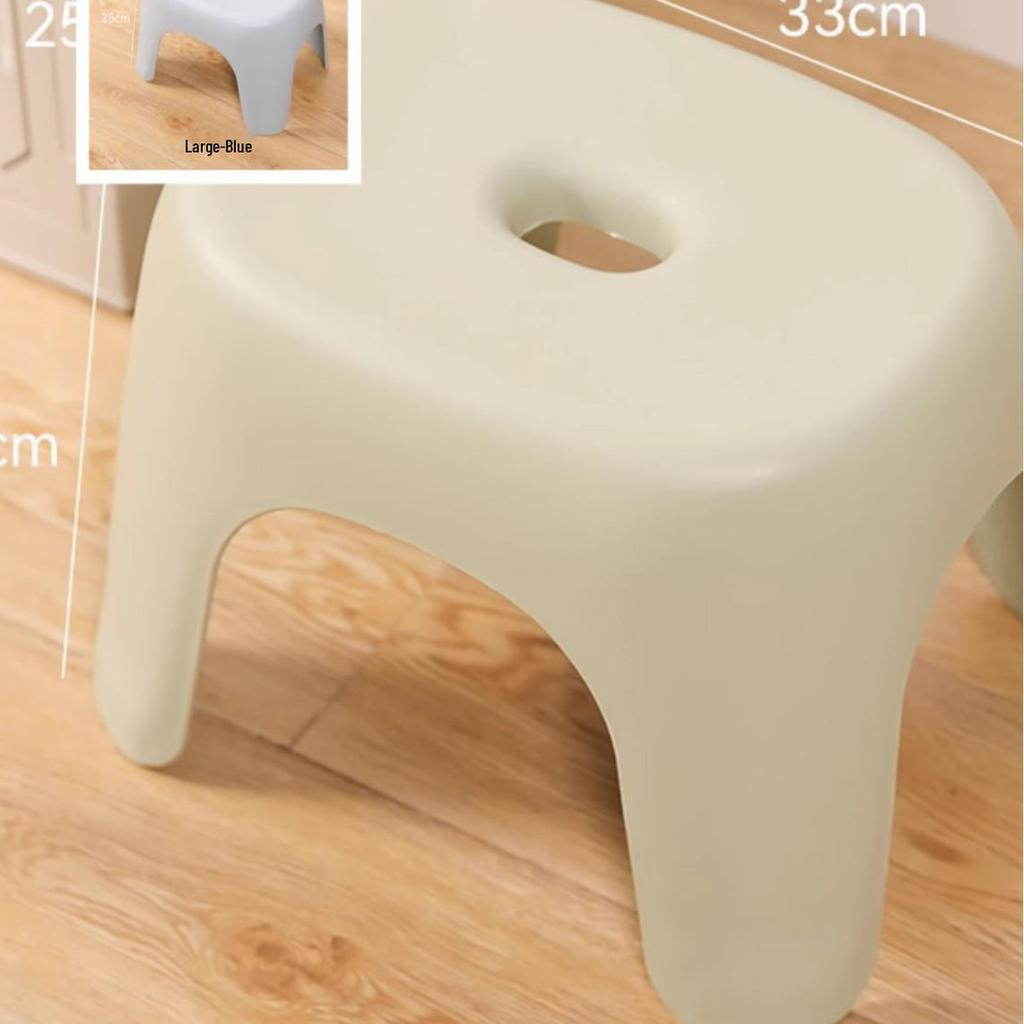 Durable Plastic Low Stool for Bath and Living Room