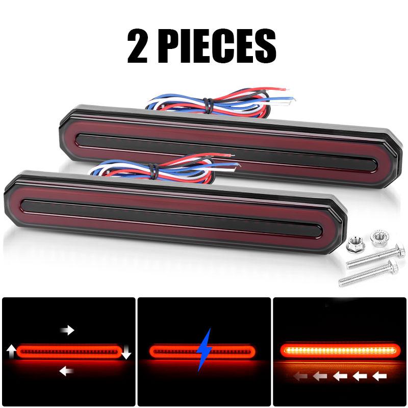 Truck Trailer 3 In 1 LED Tail Brake Light 12V 24V Car Motorcycle ATV LED Taillights Amber Turn Signal Lamp DRL Stop Flash Lights