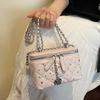 IELGY Diamond Chain Diamond Small Square Bag All-Match Shoulder Messenger Bag