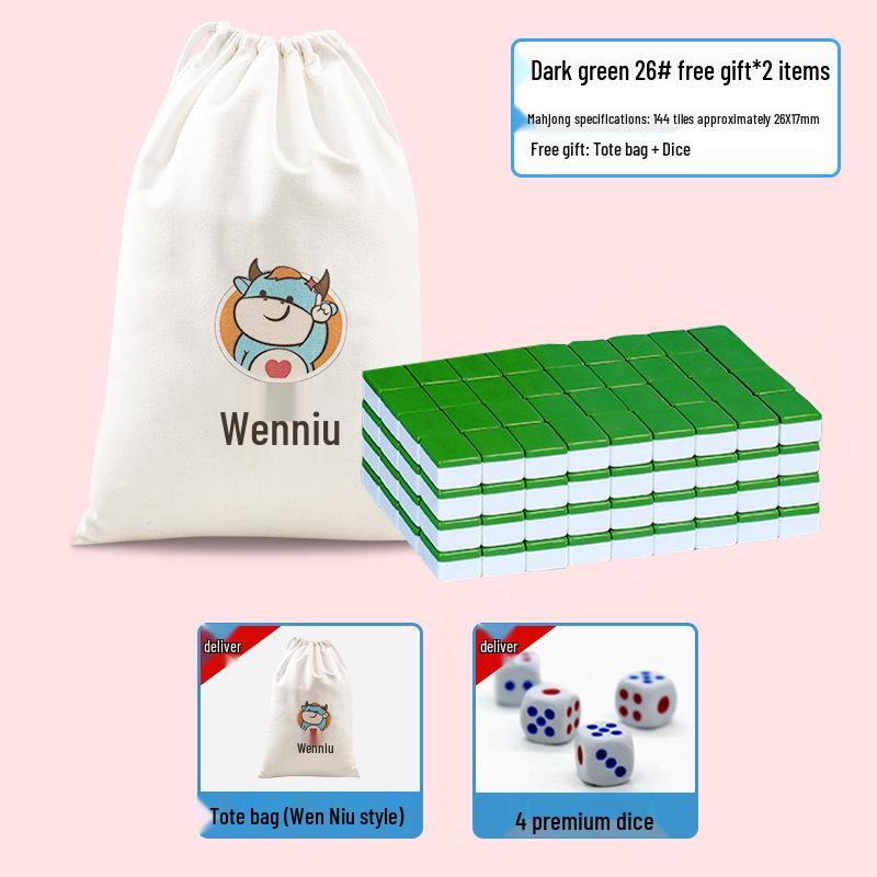 Portable Mini Mahjong Set - Compact Travel and Dorm Use