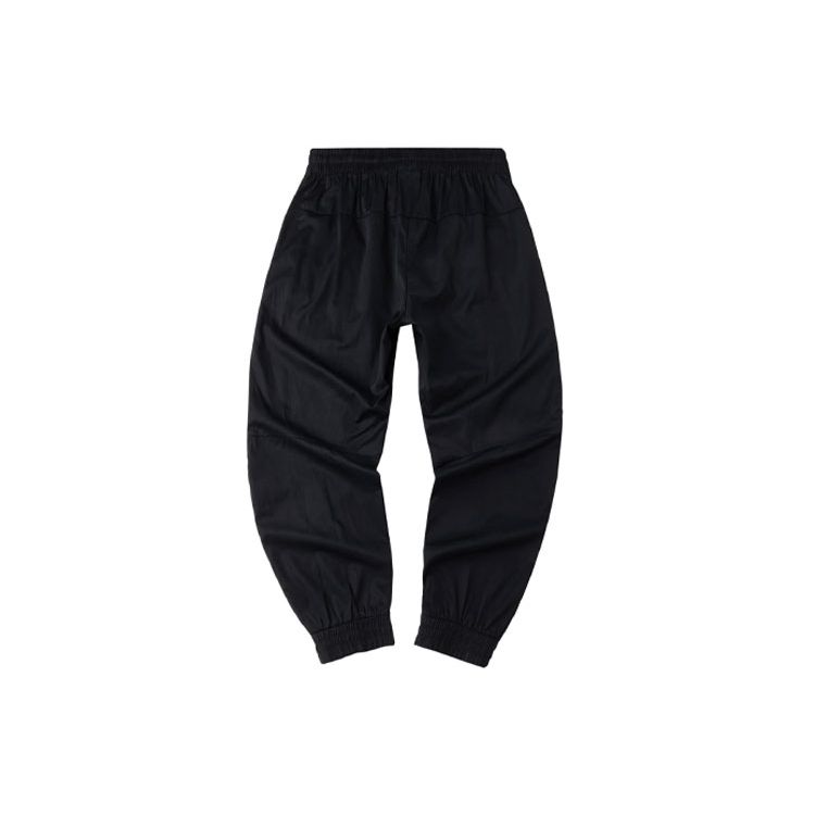 Li Ning Three-Dimensional Cut Tapered Woven Solid Color Sports Pants Men Bottoms Black AKXQ189-3