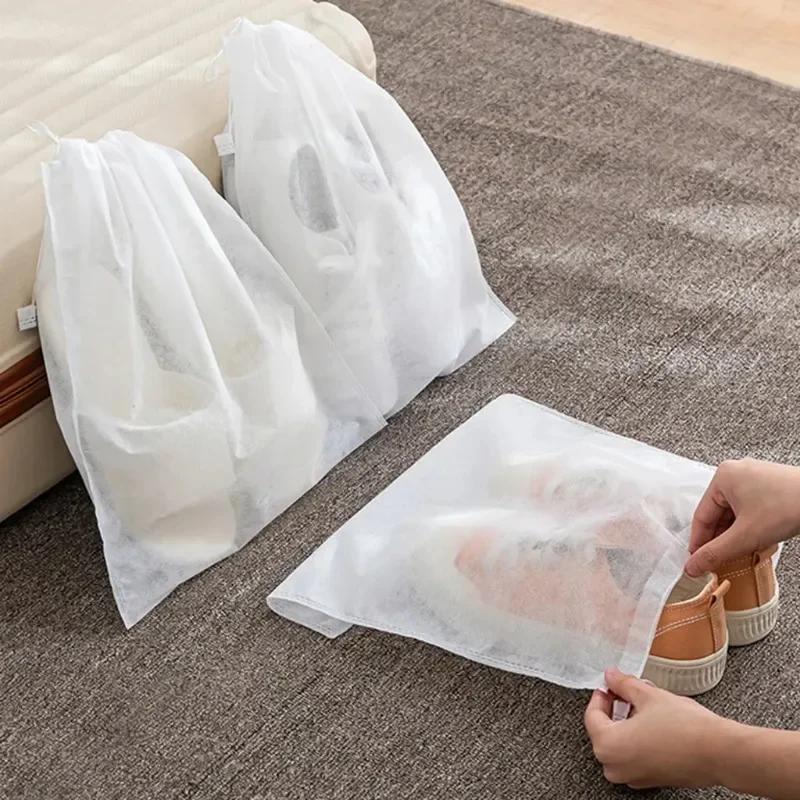 Shoes Storage Bag Closet Organizer Non-woven Travel Portable Bag Waterproof Pocket Clothing Classified Hanging Bags