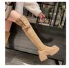 Over-knee Boots Retro Two-wear Leather Boots Autumn and Winter New Velvet Thickened Western Boots Tall Knight Boots