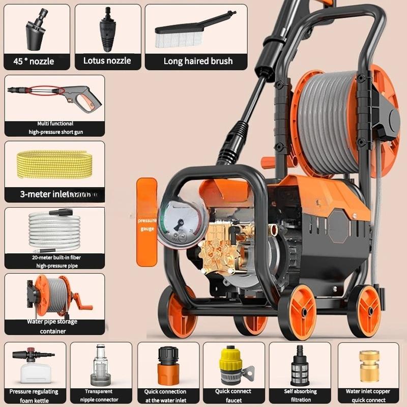 For 220 V Elektrische Reinigungsmaschine, 1200 W, Hochdruckreiniger, Haushalt, Auto, Schaumsprüher, Waschreiniger Für Die Reinig