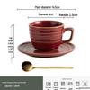 ZISIZ Ofenglasierte Kaffeetasse und Untertasse Set