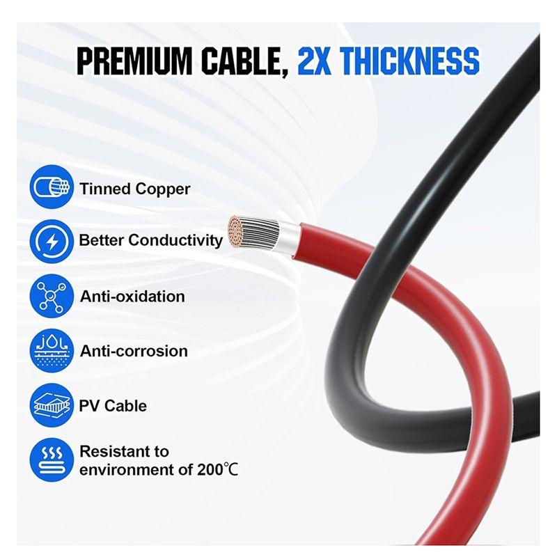 ABKS-2Pcs Electric Forklift Charging Plug Cable With O Ring Battery Connect Quick Connector 50A 8Awg Connector Line