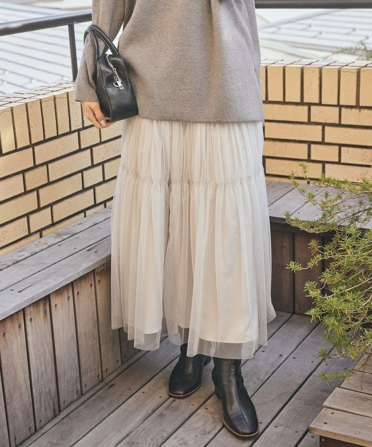 American Holik Tiered Tulle Skirt HA51L0L0100 Light Gray M Women's