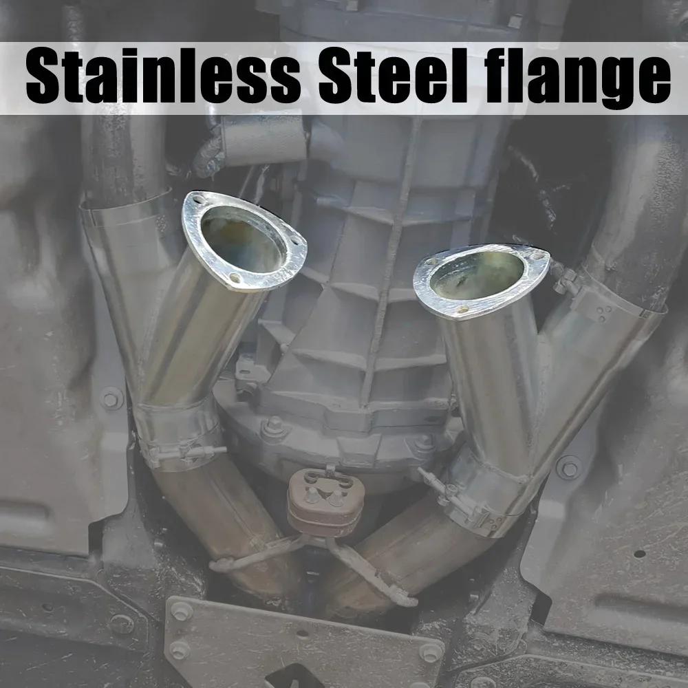Stainless Steel Exhaust Muffler Weld Flange Connection Joint 3-Bolt 2/2.5/3 Inch with Gasket for Automotive Aftermarket
