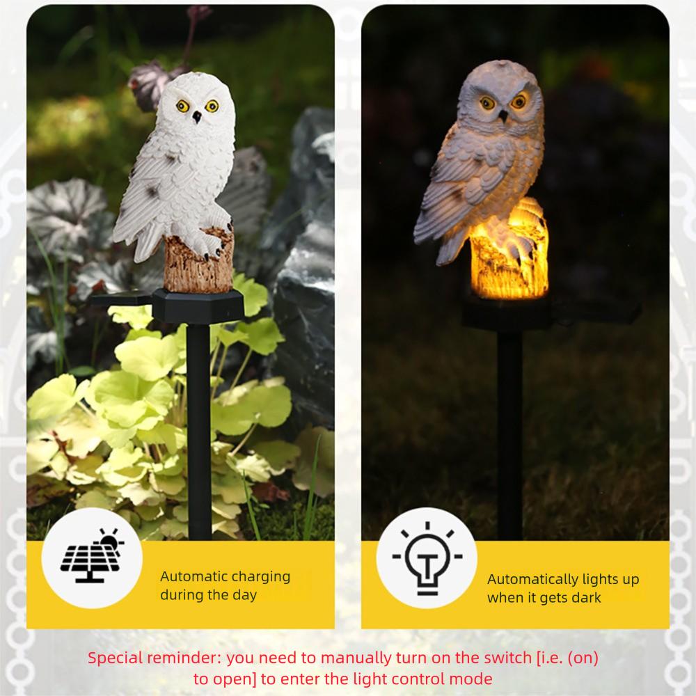 Solar Owl Grounding Light Waterproof Outdoor Landscape Light Lawn Garden Terrace Channel Night Scene Decorative Light